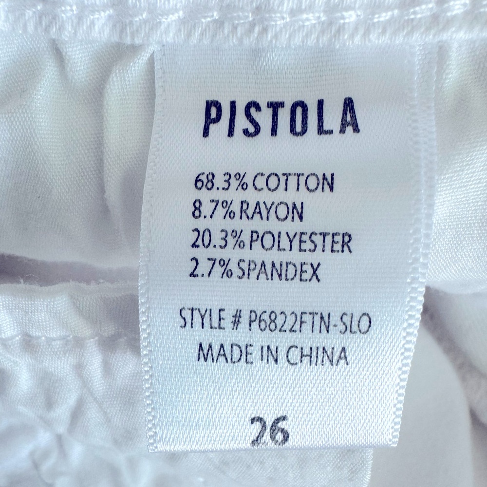 Pistola White‎ Denim Jeans. Women’s Size 26. Inseam 25”. - Picture 3 of 4